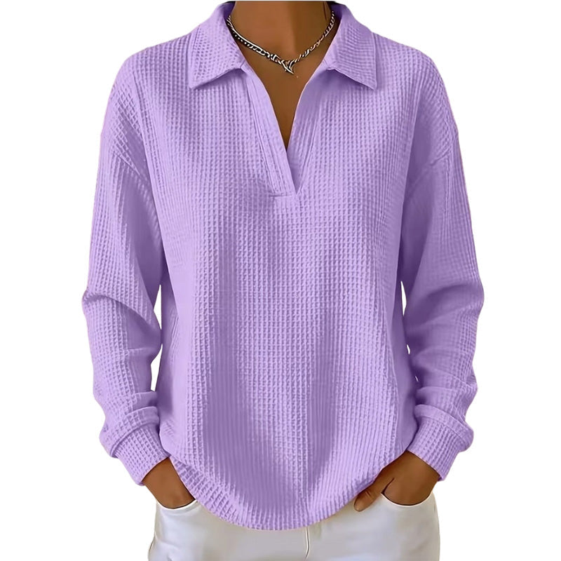 👚🧶 Jetzt im Trend – Waffelstrick-Oberteil – feminin und leicht