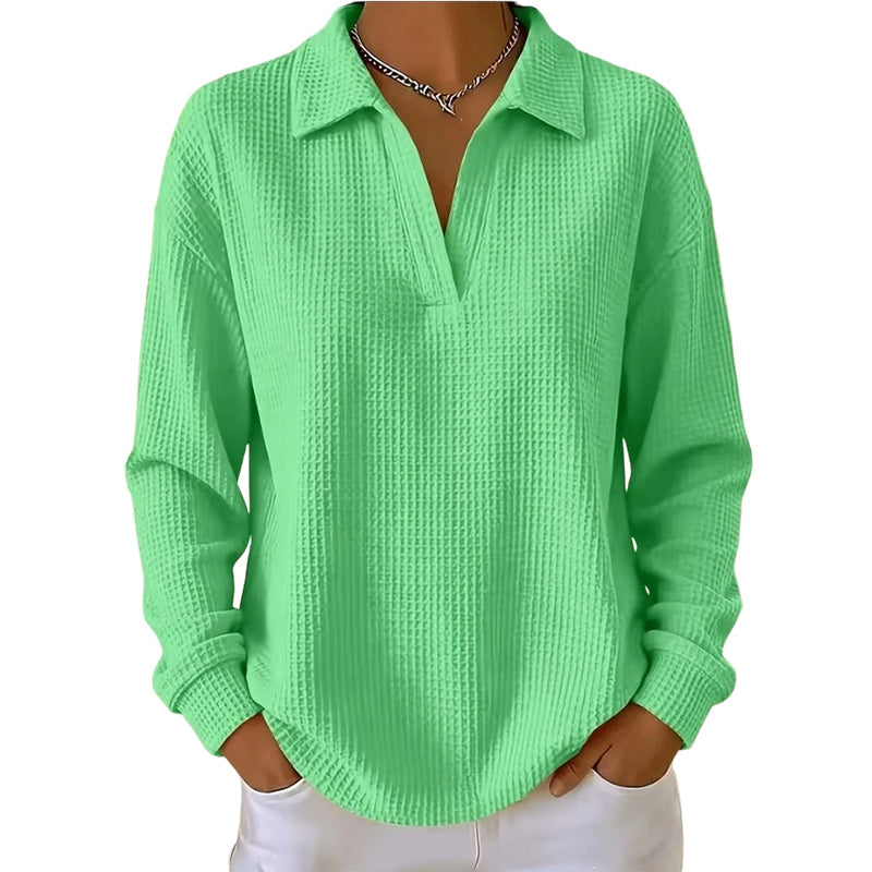 👚🧶 Jetzt im Trend – Waffelstrick-Oberteil – feminin und leicht