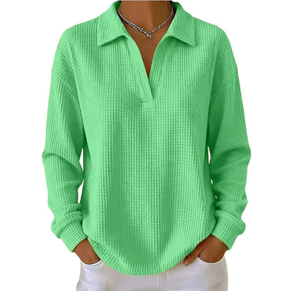 👚🧶 Jetzt im Trend – Waffelstrick-Oberteil – feminin und leicht