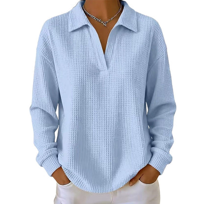 👚🧶 Jetzt im Trend – Waffelstrick-Oberteil – feminin und leicht