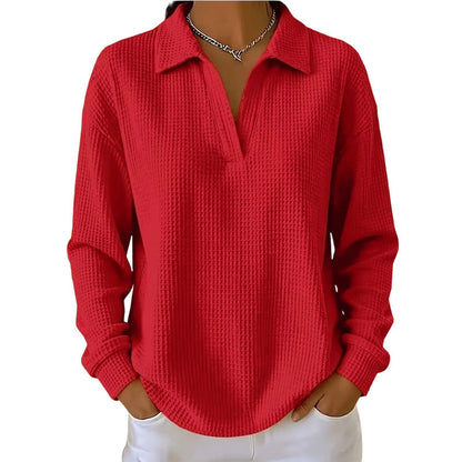 👚🧶 Jetzt im Trend – Waffelstrick-Oberteil – feminin und leicht