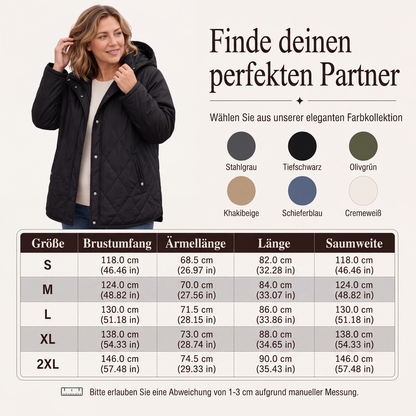 📢📢50%Rabatt!!!🎉✨Winterliche Damen-Steppmäntel mit Kapuze im Diamantsteppmuster