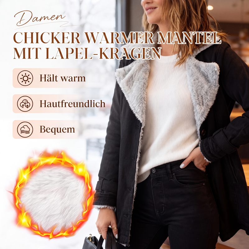 ⌛ Nur solange Vorrat reicht – danach regulärer Preis! Elegante warme Damenjacke mit Reverskragen