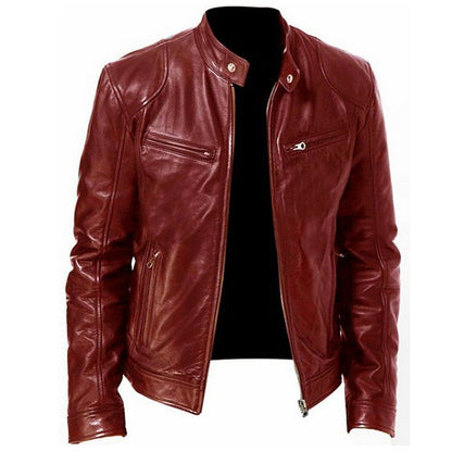 🧥 50% Rabatt | Markante Silhouette & moderner Leder-Look – Herren Stehkragenjacke