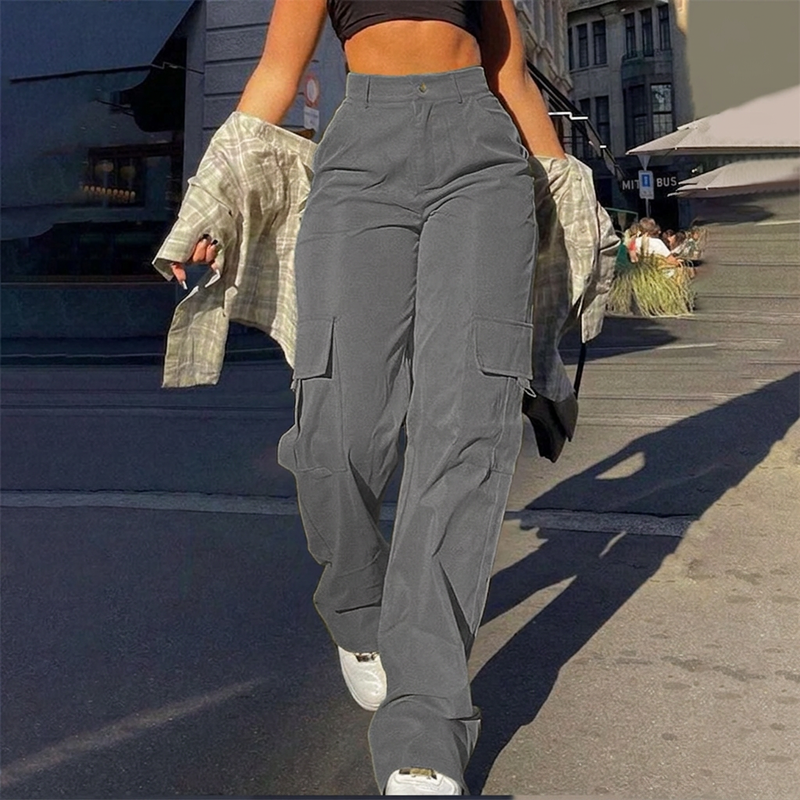 👖 50% Rabatt | Optisch längere Beine & praktische Cargo-Taschen – Damen High-Waist Hose