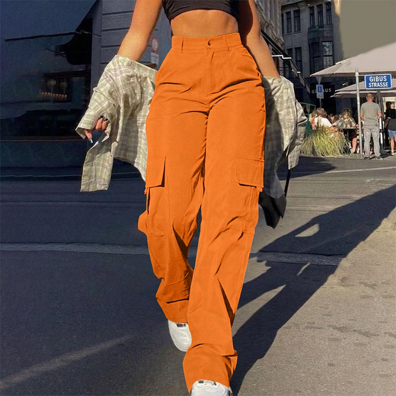 👖 50% Rabatt | Optisch längere Beine & praktische Cargo-Taschen – Damen High-Waist Hose