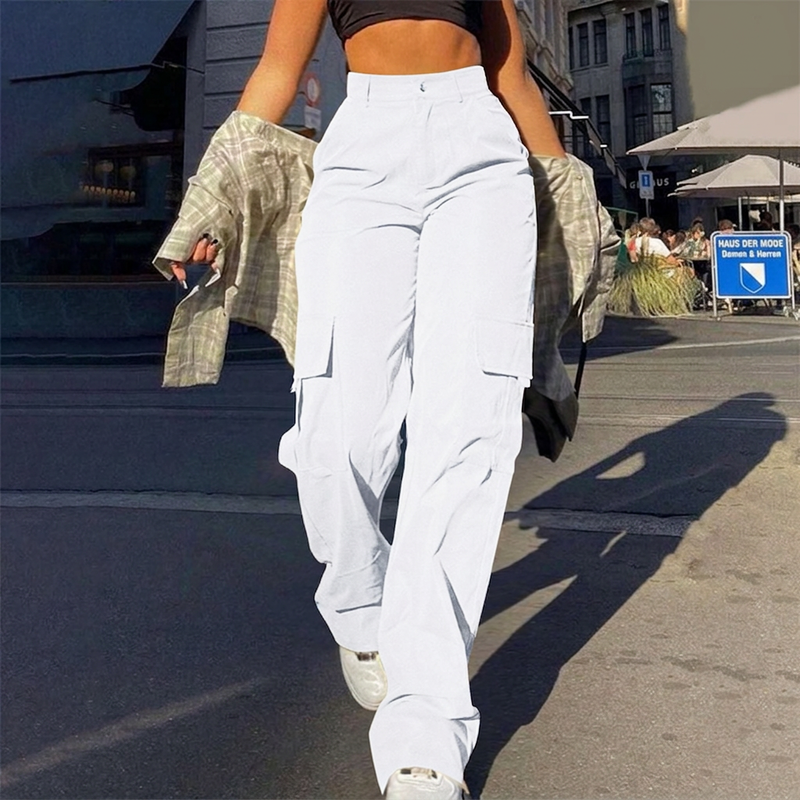👖 50% Rabatt | Optisch längere Beine & praktische Cargo-Taschen – Damen High-Waist Hose