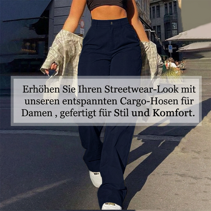 👖 50% Rabatt | Optisch längere Beine & praktische Cargo-Taschen – Damen High-Waist Hose