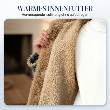 🧥 50% Rabatt | Mehr Wärme & eine optisch längere Silhouette – Langer Damen-Jeansmantel