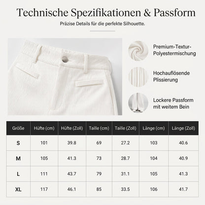 🎉 Qualität trifft auf halben Preis – das ist das Deal des Monats!Damen-Cord-Hochbund-Hosen mit weitem Bein