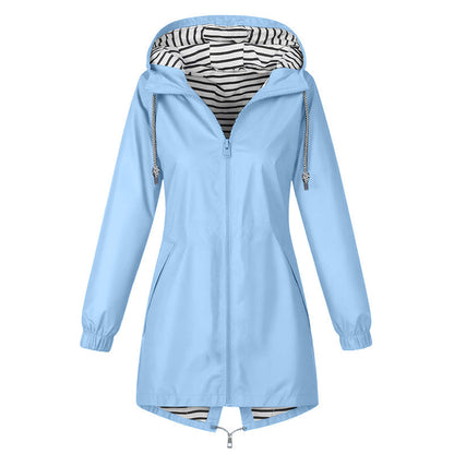 📢📢50% Rabatt!!! 🎉✨ Wasserdichte Outdoor-Kapuzenjacke für Damen – Wasserdichtes Material, atmungsaktiver Stoff und praktische Kapuze – perfekt für Wanderungen, Outdoor-Abenteuer & den aktiven Alltag. Jetzt -50%!