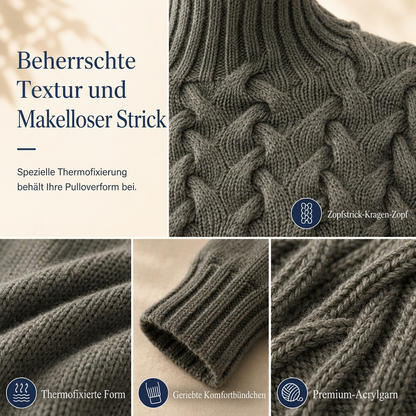 📢📢50%Rabatt!!!🎉✨Legerer Strickpullover mit Rollkragen in Unifarbe