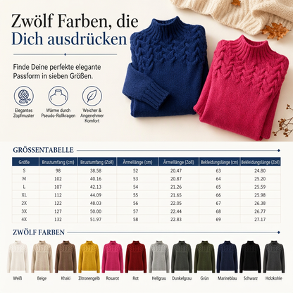 📢📢50%Rabatt!!!🎉✨Legerer Strickpullover mit Rollkragen in Unifarbe