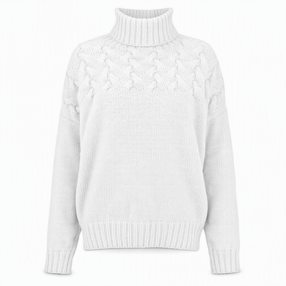 📢📢50%Rabatt!!!🎉✨Legerer Strickpullover mit Rollkragen in Unifarbe