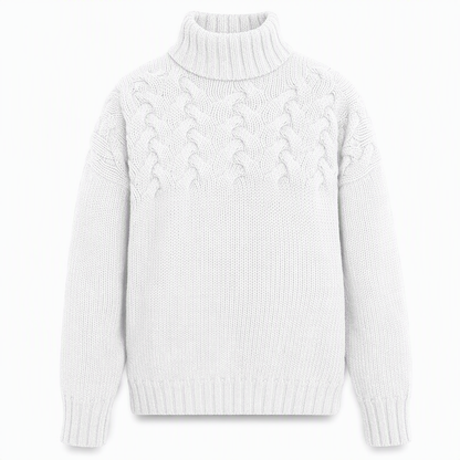 📢📢50%Rabatt!!!🎉✨Legerer Strickpullover mit Rollkragen in Unifarbe