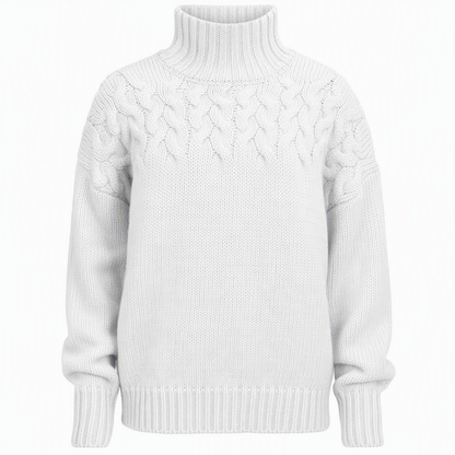 📢📢50%Rabatt!!!🎉✨Legerer Strickpullover mit Rollkragen in Unifarbe