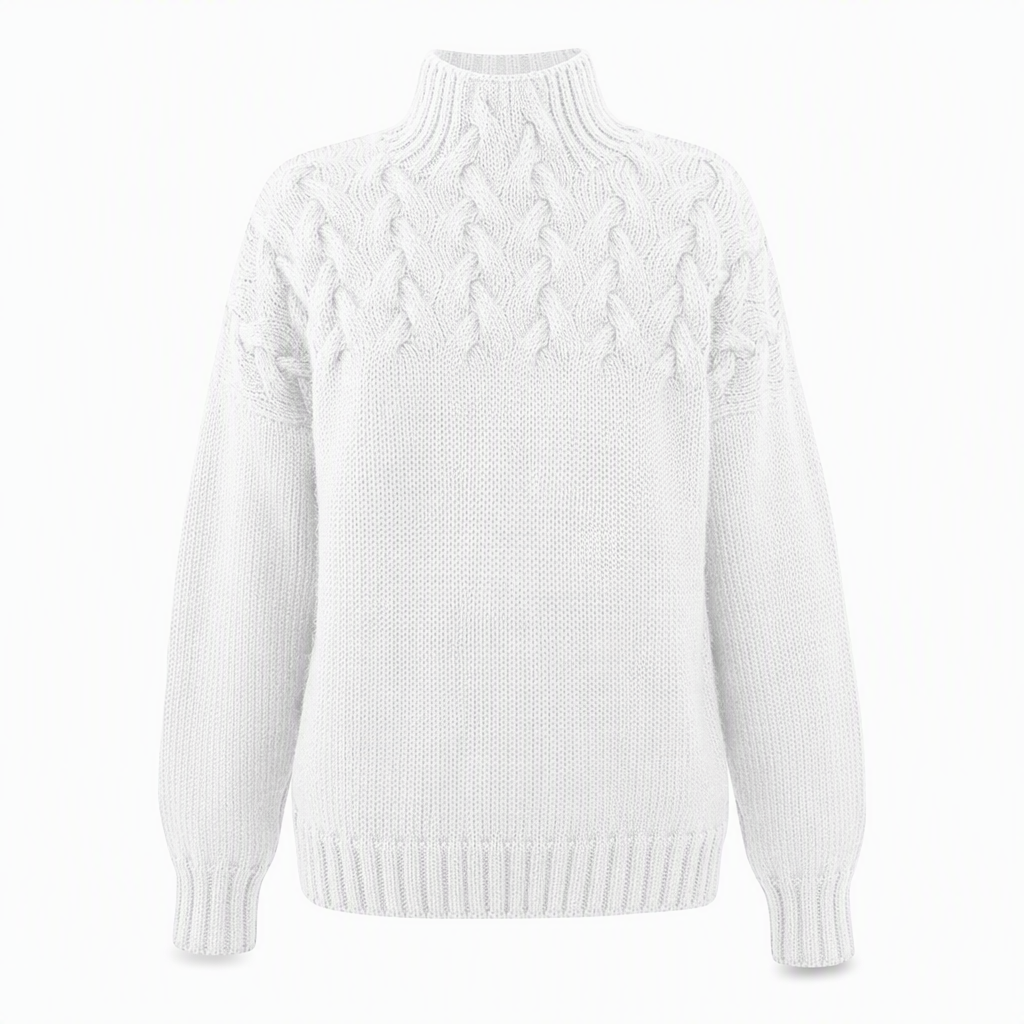 📢📢50%Rabatt!!!🎉✨Legerer Strickpullover mit Rollkragen in Unifarbe