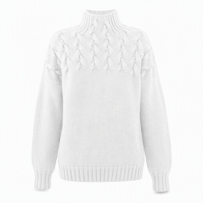 📢📢50%Rabatt!!!🎉✨Legerer Strickpullover mit Rollkragen in Unifarbe