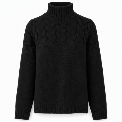 📢📢50%Rabatt!!!🎉✨Legerer Strickpullover mit Rollkragen in Unifarbe
