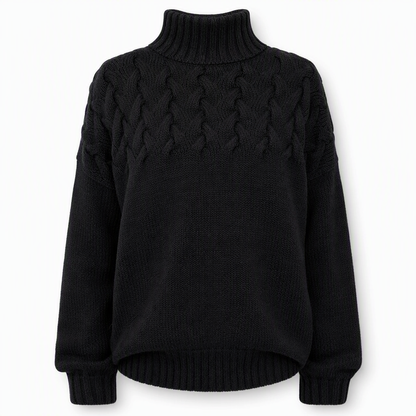 📢📢50%Rabatt!!!🎉✨Legerer Strickpullover mit Rollkragen in Unifarbe