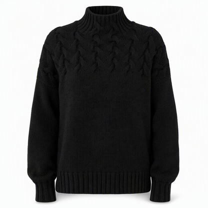 📢📢50%Rabatt!!!🎉✨Legerer Strickpullover mit Rollkragen in Unifarbe