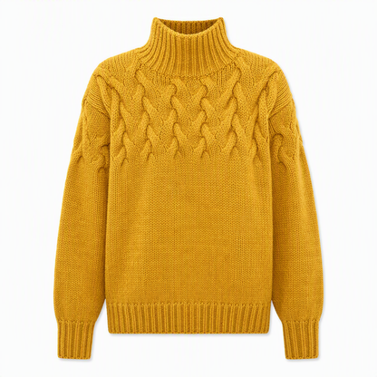 📢📢50%Rabatt!!!🎉✨Legerer Strickpullover mit Rollkragen in Unifarbe