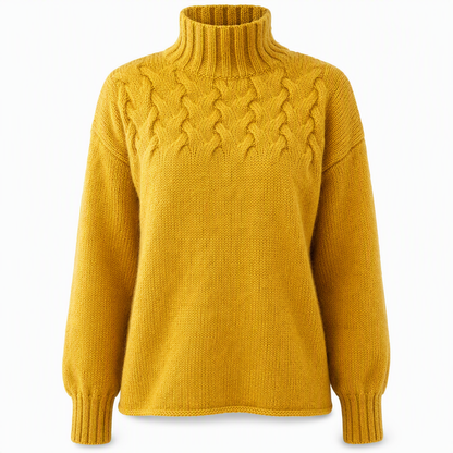 📢📢50%Rabatt!!!🎉✨Legerer Strickpullover mit Rollkragen in Unifarbe