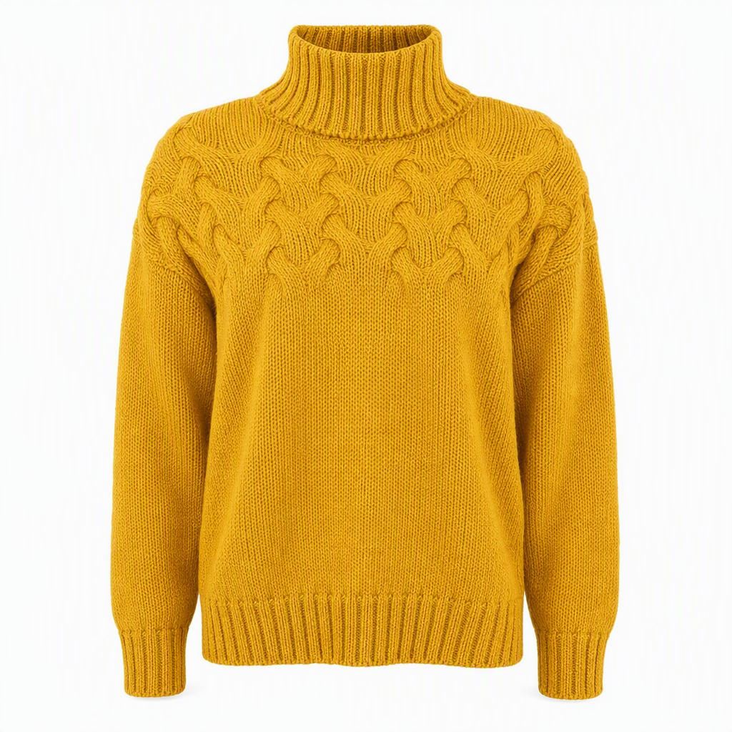 📢📢50%Rabatt!!!🎉✨Legerer Strickpullover mit Rollkragen in Unifarbe