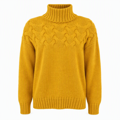 📢📢50%Rabatt!!!🎉✨Legerer Strickpullover mit Rollkragen in Unifarbe