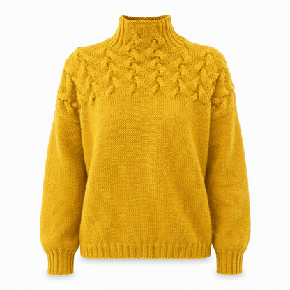 📢📢50%Rabatt!!!🎉✨Legerer Strickpullover mit Rollkragen in Unifarbe
