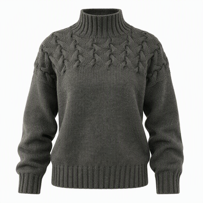 📢📢50%Rabatt!!!🎉✨Legerer Strickpullover mit Rollkragen in Unifarbe