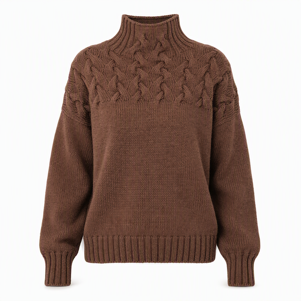 📢📢50%Rabatt!!!🎉✨Legerer Strickpullover mit Rollkragen in Unifarbe