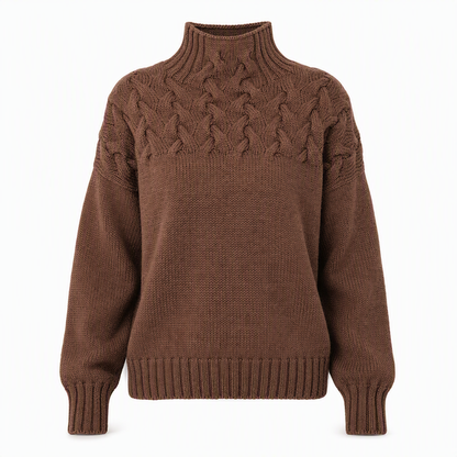 📢📢50%Rabatt!!!🎉✨Legerer Strickpullover mit Rollkragen in Unifarbe