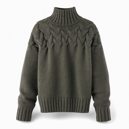 📢📢50%Rabatt!!!🎉✨Legerer Strickpullover mit Rollkragen in Unifarbe
