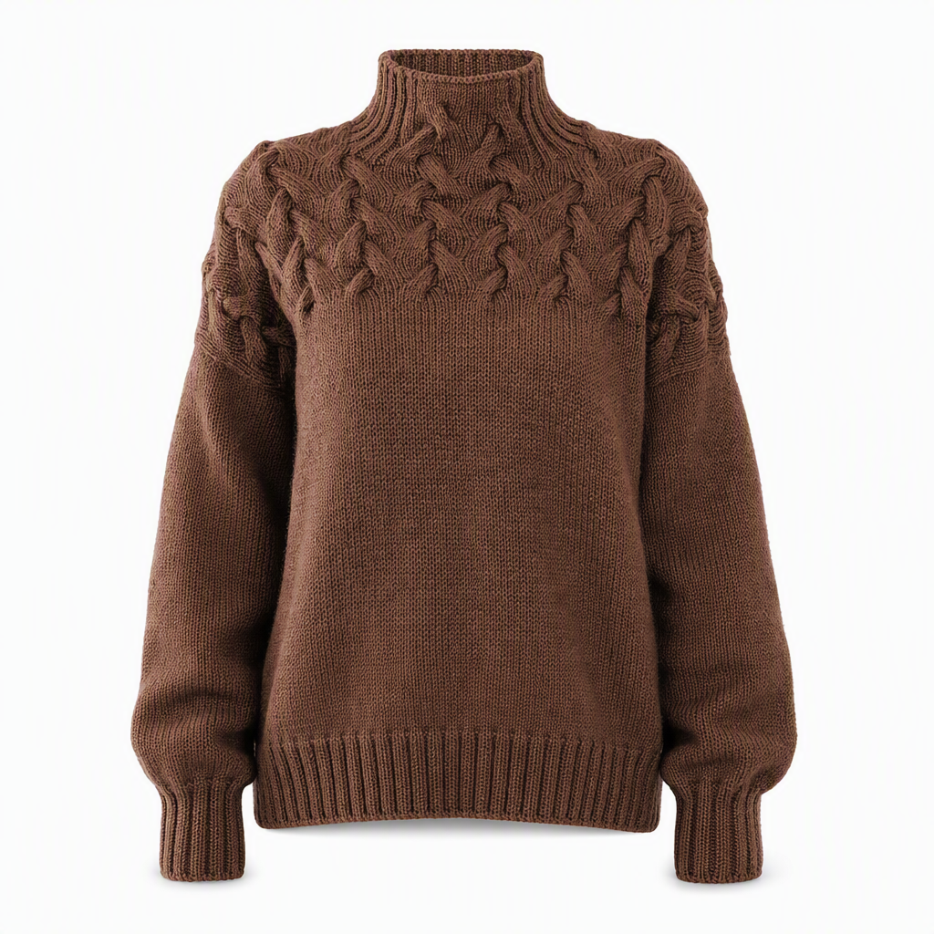 📢📢50%Rabatt!!!🎉✨Legerer Strickpullover mit Rollkragen in Unifarbe