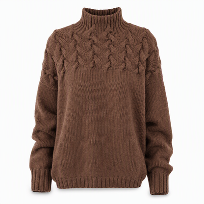 📢📢50%Rabatt!!!🎉✨Legerer Strickpullover mit Rollkragen in Unifarbe