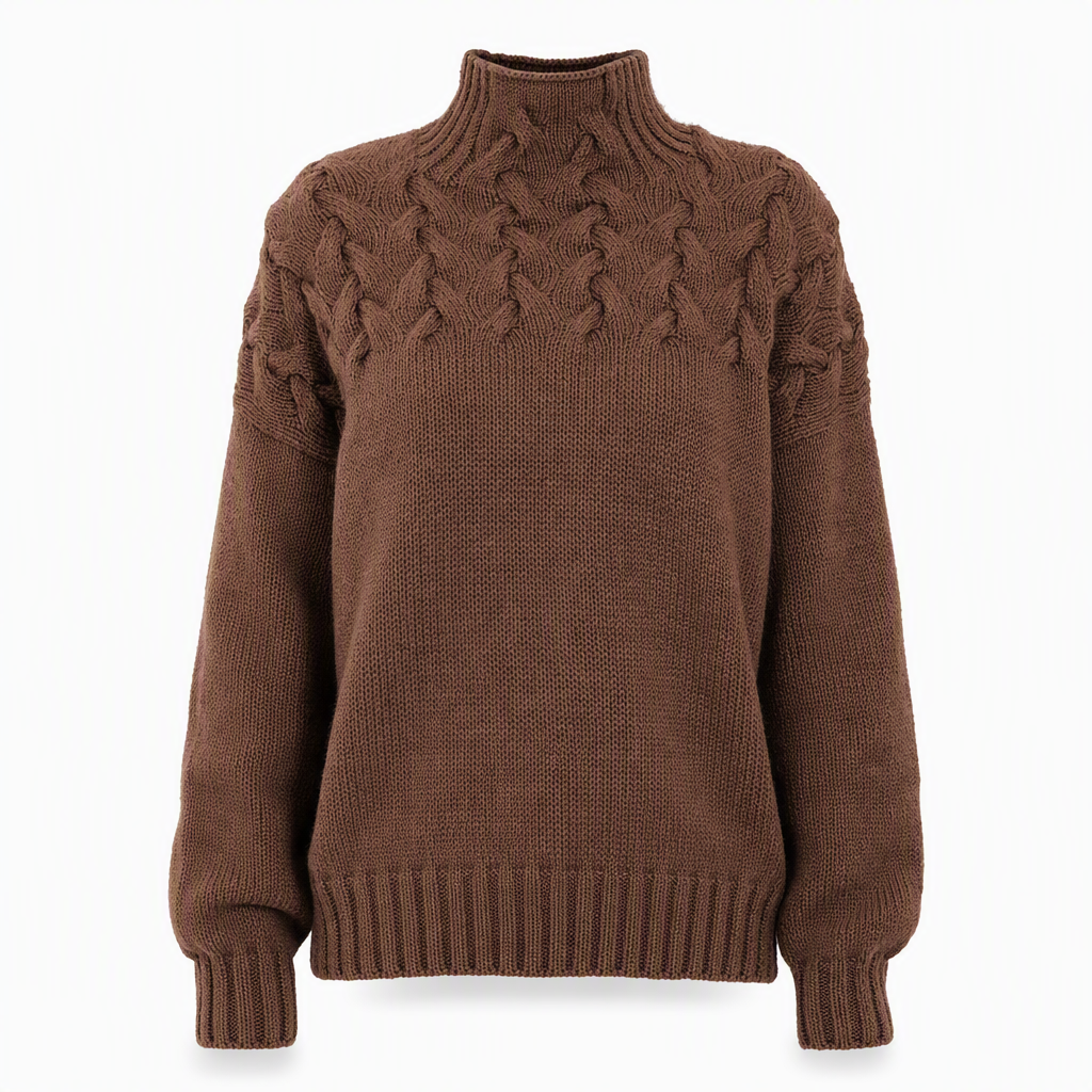 📢📢50%Rabatt!!!🎉✨Legerer Strickpullover mit Rollkragen in Unifarbe