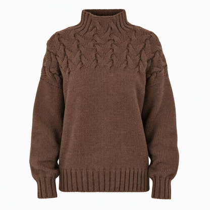 📢📢50%Rabatt!!!🎉✨Legerer Strickpullover mit Rollkragen in Unifarbe