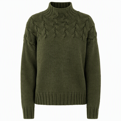 📢📢50%Rabatt!!!🎉✨Legerer Strickpullover mit Rollkragen in Unifarbe
