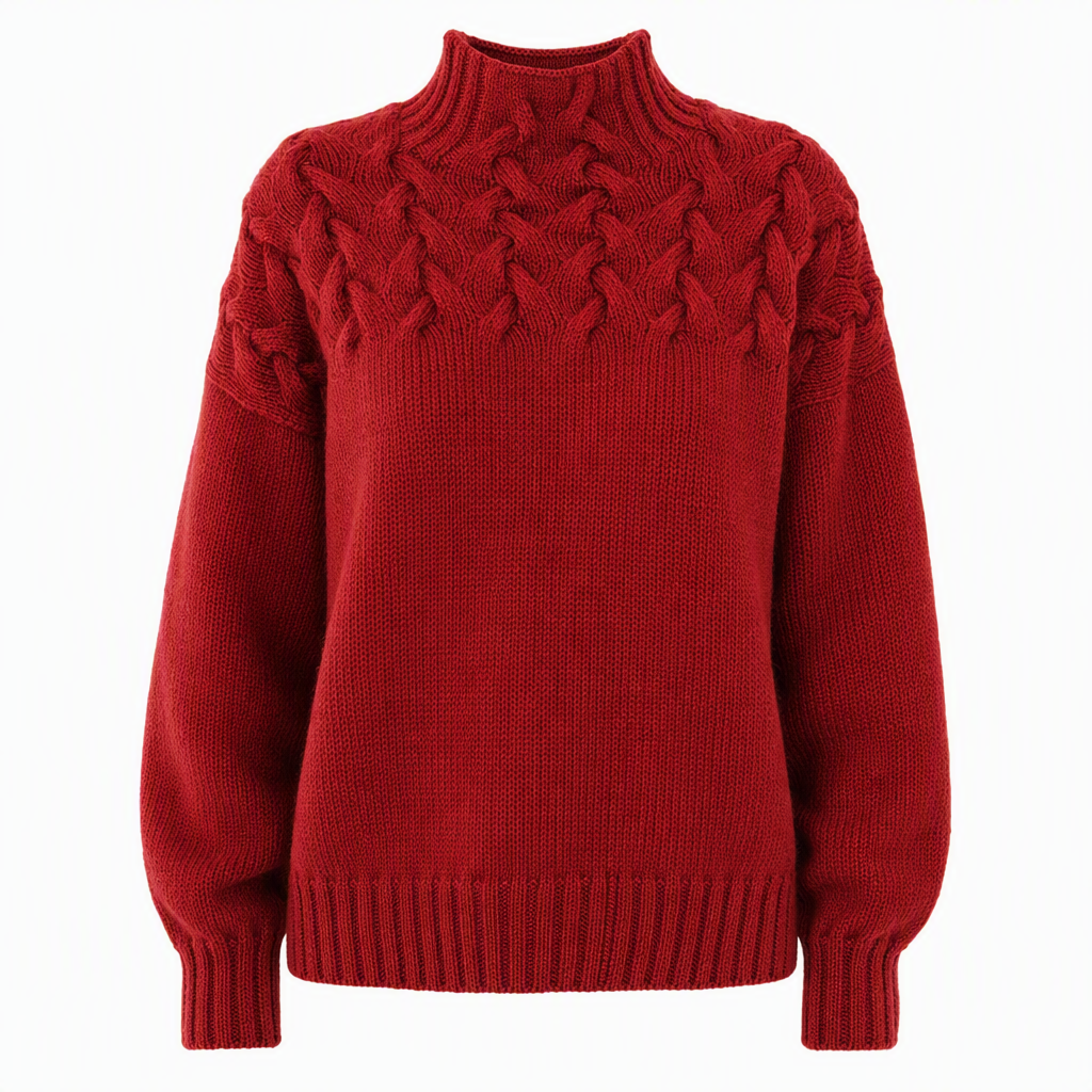 📢📢50%Rabatt!!!🎉✨Legerer Strickpullover mit Rollkragen in Unifarbe
