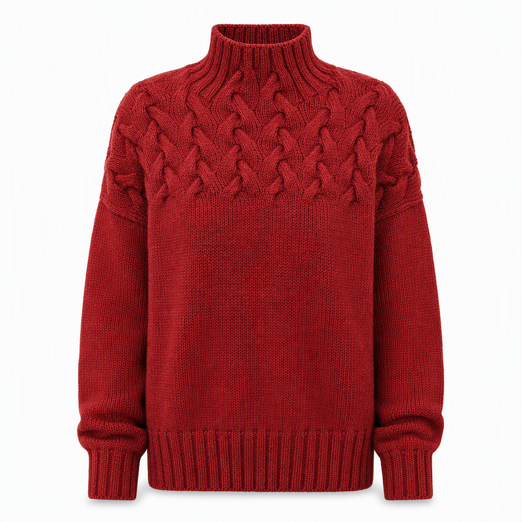 📢📢50%Rabatt!!!🎉✨Legerer Strickpullover mit Rollkragen in Unifarbe