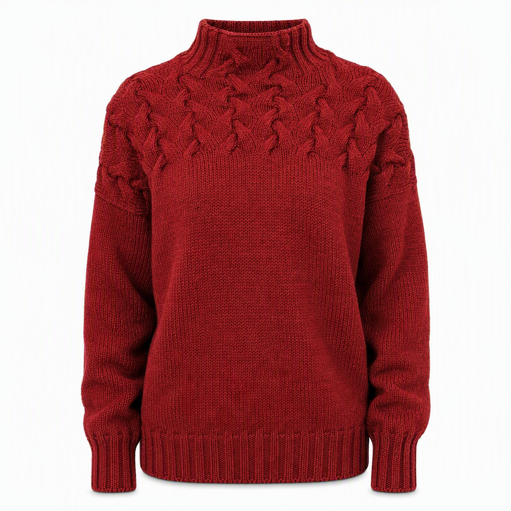📢📢50%Rabatt!!!🎉✨Legerer Strickpullover mit Rollkragen in Unifarbe