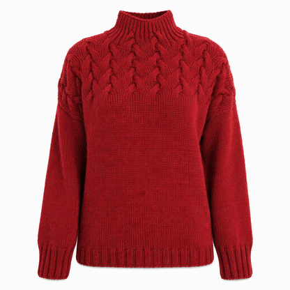 📢📢50%Rabatt!!!🎉✨Legerer Strickpullover mit Rollkragen in Unifarbe