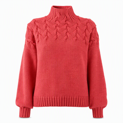 📢📢50%Rabatt!!!🎉✨Legerer Strickpullover mit Rollkragen in Unifarbe