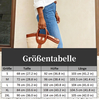Stretch-Jeans mit geradem Bein für Damen