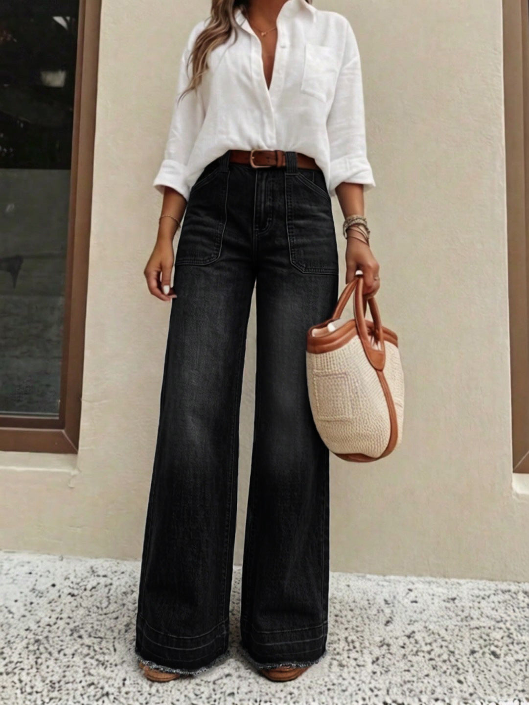 Stretch-Jeans mit geradem Bein für Damen