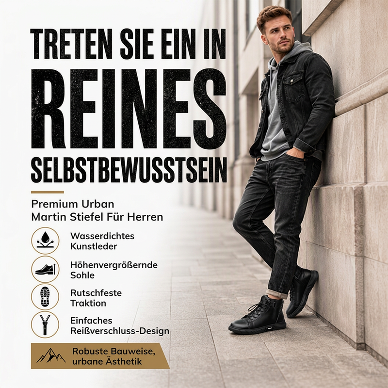 🔥Beliebtes Produkt ！✨Wasserdichte Kampfstiefel aus echtem Leder für Herren