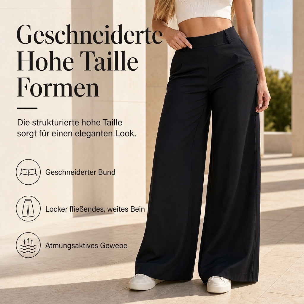 📢🎉50%Rabatt!!!🛍️✨Legere hochtaillierte weitbeinige Damen-Hosen mit figurfreundlichem Fall und fließender Qualität