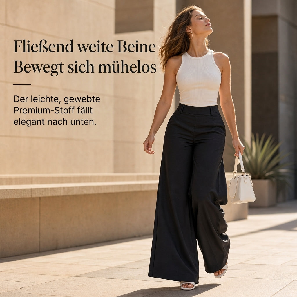 📢🎉50%Rabatt!!!🛍️✨Legere hochtaillierte weitbeinige Damen-Hosen mit figurfreundlichem Fall und fließender Qualität
