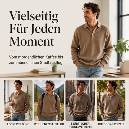 📢📢50%Rabatt!!!🎉✨Langarm-Oberteil aus Cord für Herren im Retrostil
